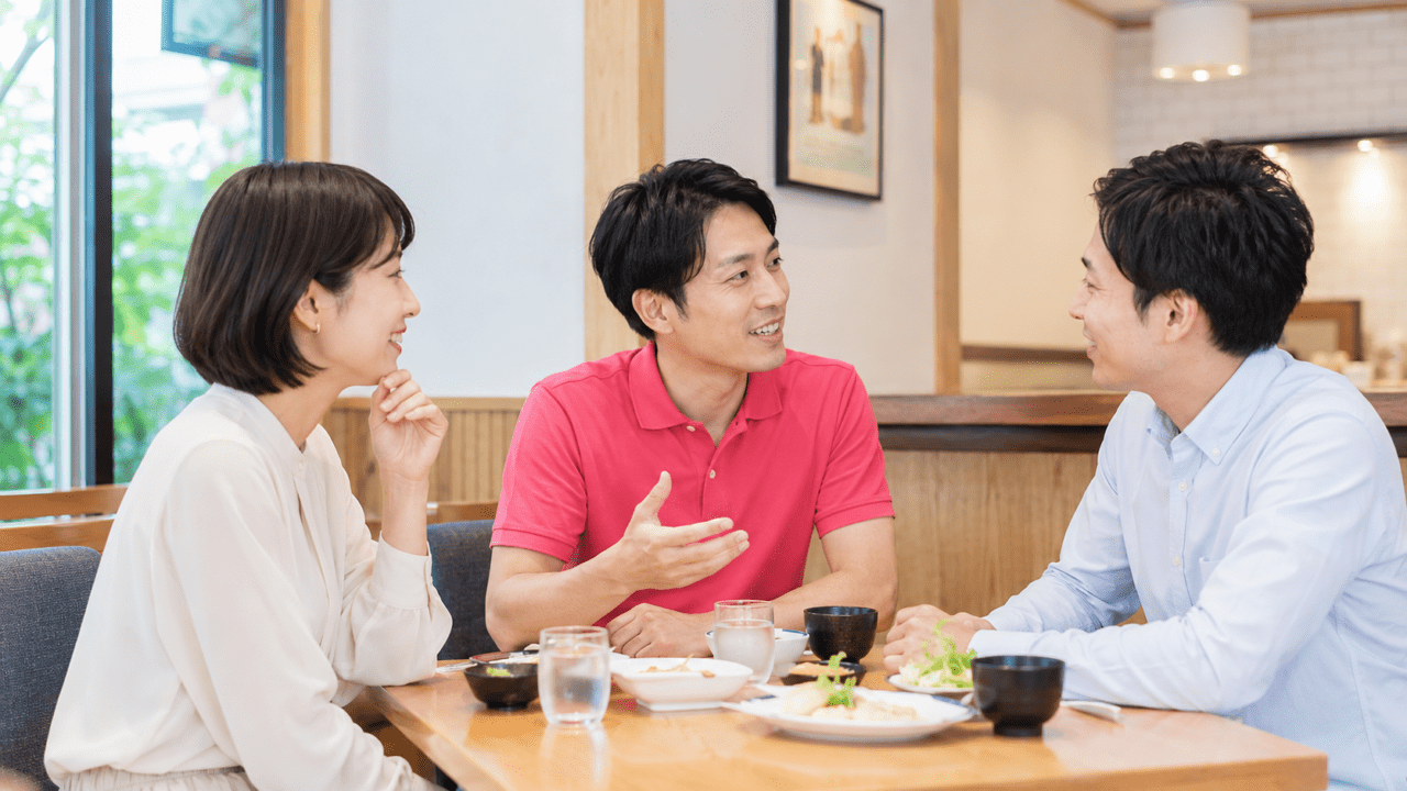 友人役として食事会に同席する代役サービスの利用イメージ