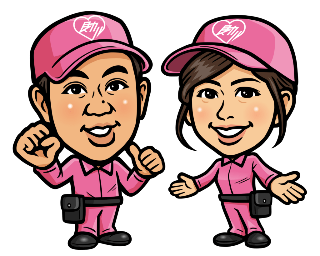 便利屋タスカルの男性スタッフと女性スタッフのキャラクター画像